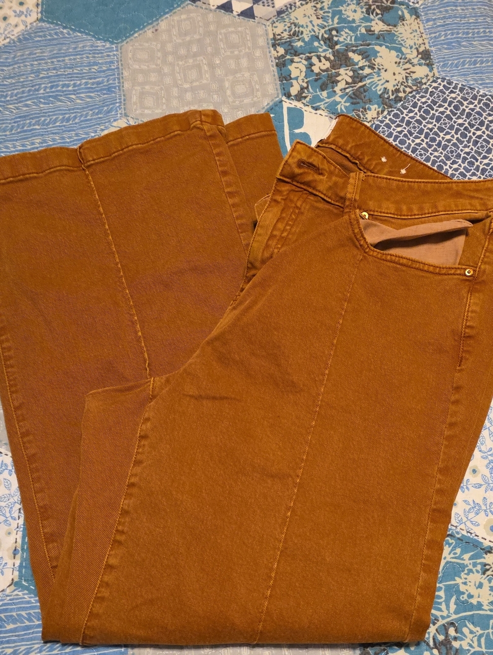 Lane Bryant Wide-Leg Pants in Rust Brown